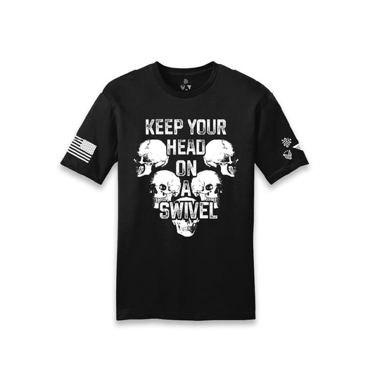 Head on a Swivel - Black T-Shirt