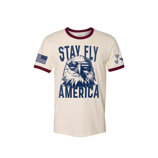 Stay Fly America - Cream T-Shirt